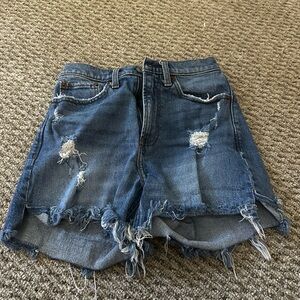 Abercrombie & Fitch Frayed Hem Jean Shorts